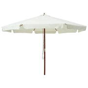 Ombrellone da Esterno con Palo in Legno 330 cm Bianco Sabbia 47212