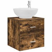 Mobile Lavabo | Armadio Lavabo da Parete Rovere Fumo 49,5 x 44,5 x 66,5 cm
