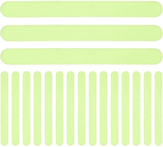 24 pezzi di strisce antiscivolo: strisce antiscivolo fluorescenti, strisce antiscivolo per docce, adesivi a luce negativa, antiscivolo, adatti per piscine, vasche da bagno e scale (20 * 2 cm)