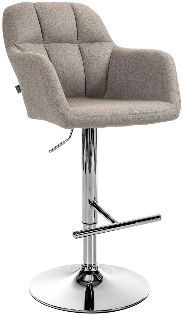 Barhocker Natoma Stoff chrom
