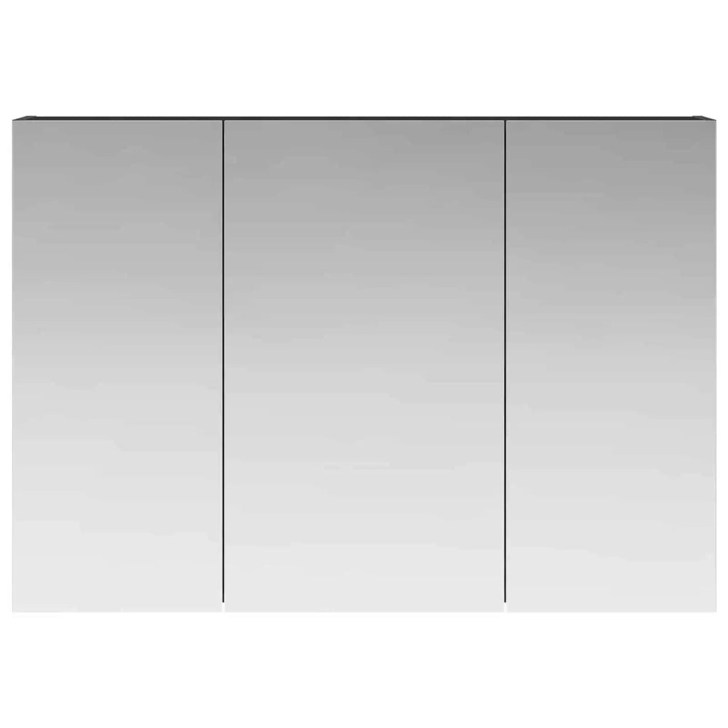 Mobiletto per specchio da bagno Rovere Nero 100 x 14,5 x 70 cm