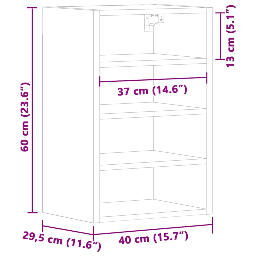 Mobile Pensile “Riga” Rovere Sonoma 40x29,5x60 cm 854177