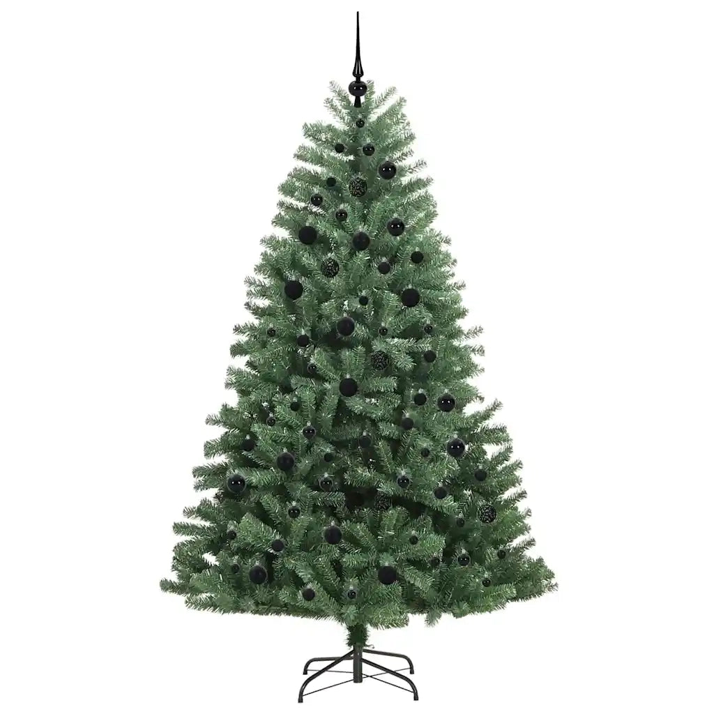Albero di Natale Artificiale con Rami Pieghevoli Verde 210 cm