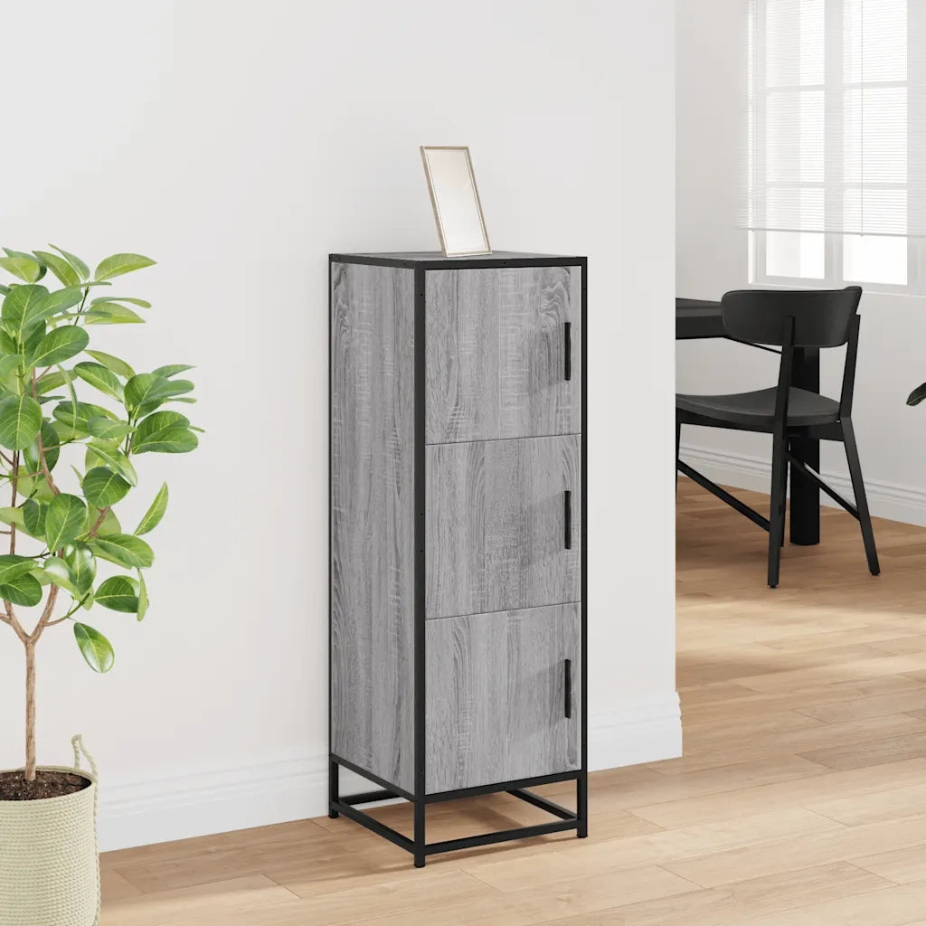 Credenza Grigio Sonoma Legno Multistrato Metallo 849067