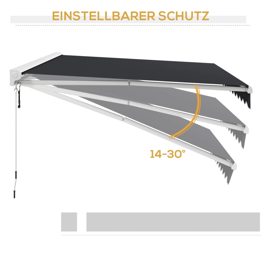 Tenda da sole elettrica semicassone con telecomando ¨C Xylo ¨C Alluminio grigio 4x3m
