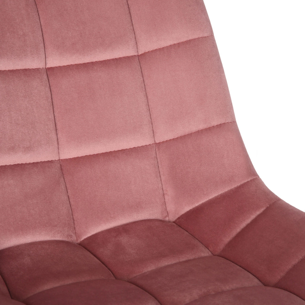 Sedia da ufficio Medford in velluto rosa