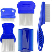5 pezzi di spazzole per animali blu rosa spazzola per pulci spazzola multifunzionale per animali spazzole per animali per famiglie e cliniche veterinarie (blu)