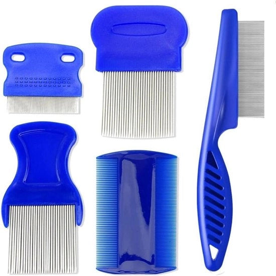 5 pezzi di spazzole per animali blu rosa spazzola per pulci spazzola multifunzionale per animali spazzole per animali per famiglie e cliniche veterinarie (blu)