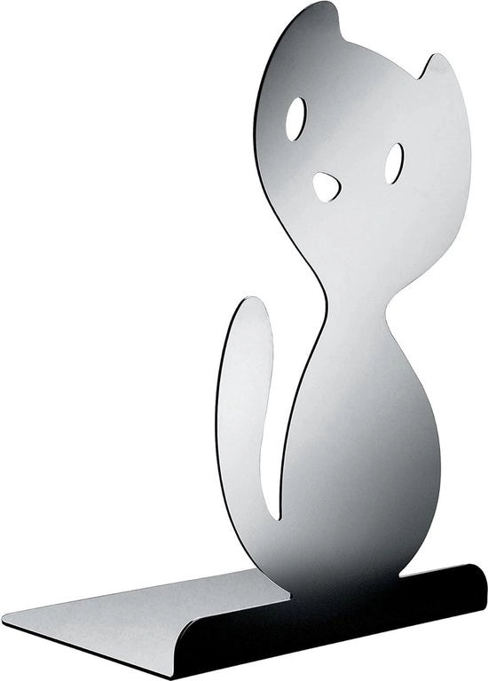 Sostegno Libro in Acciaio Inox Laccato Argento - 15,5 x 11 x 17 cm - Design Moderno
