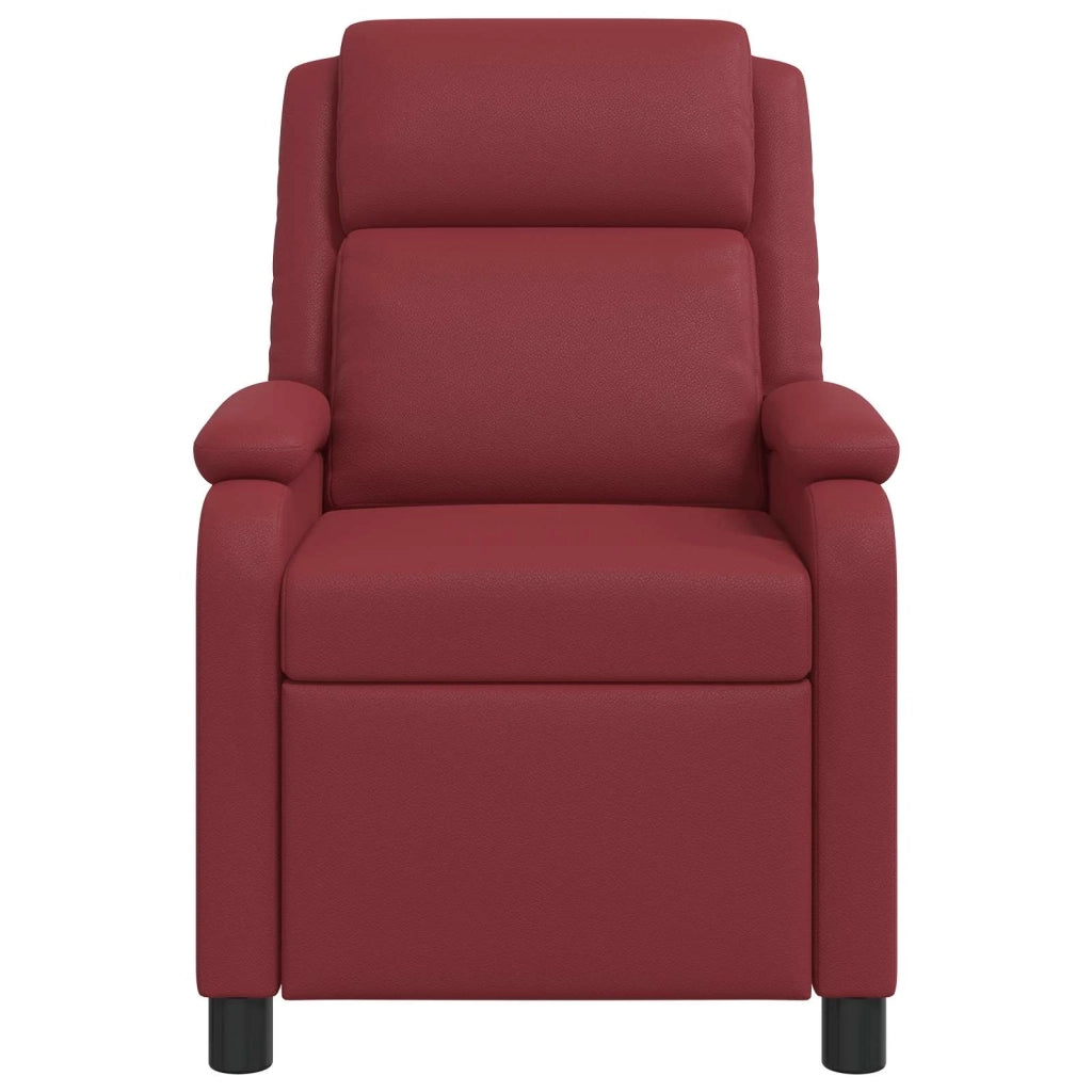 Divano Sedia-Poltrona Massaggiante Rosso Vino Similpelle 583880