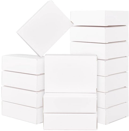 Set di contenitori per sapone artigianale con coperchio - 120 pezzi - Dimensioni: 7 x 3 x 10 cm - Colore bianco