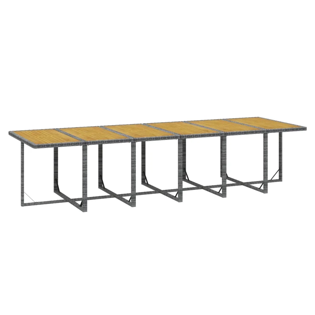 vidaXL Set da Pranzo per Giardino 17 pz con Cuscini Polyrattan Grigio