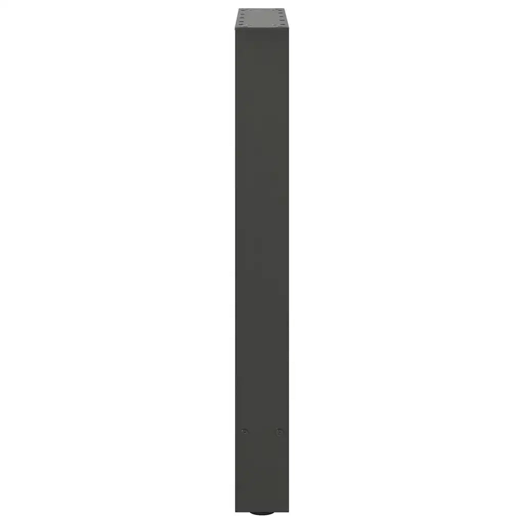 Gambe per tavolo da pranzo antracite 2 pz 60x(72-73) cm in acciaio