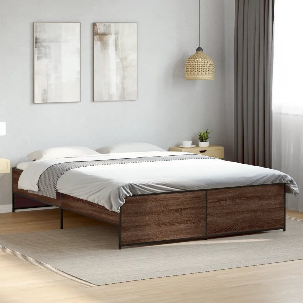 Giroletto Rovere Marrone 140x200cm in Legno Multistrato Metallocod mxl 115780