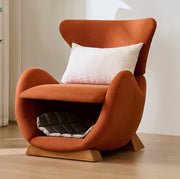 Poltrona lounge rosso mattone con cuccia per animali
