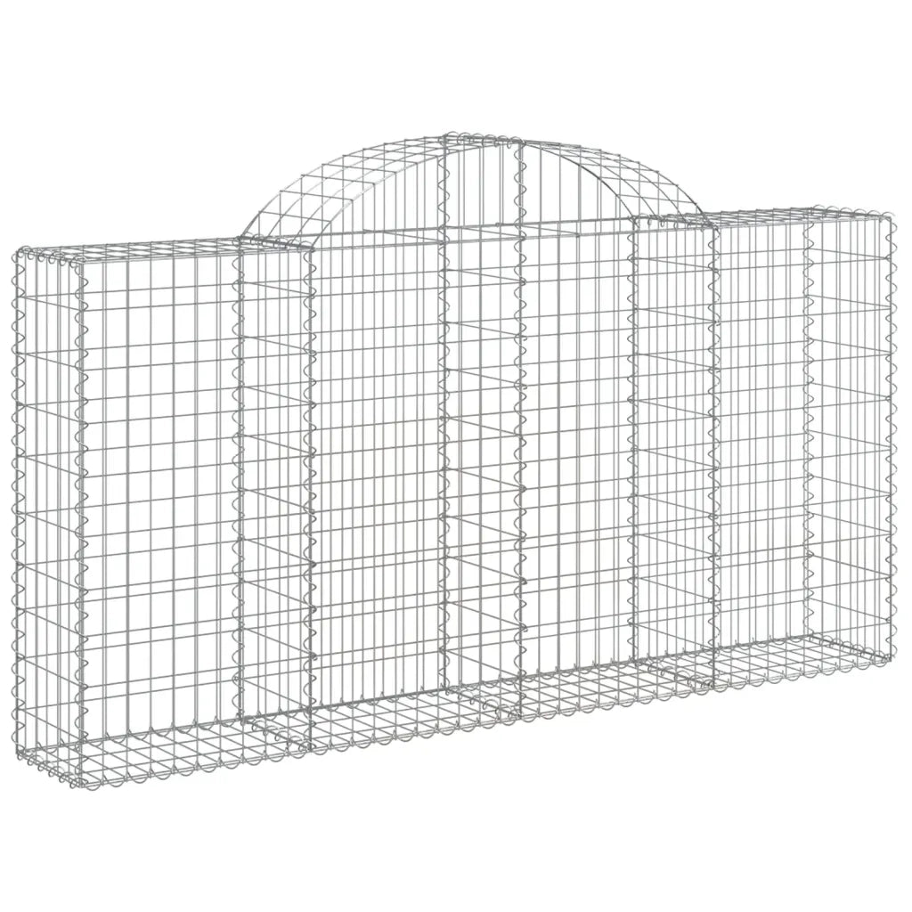 Cesti Gabbioni ad Arco 4 pz 200x30x100/120 cm Ferro Zincato 3146112
