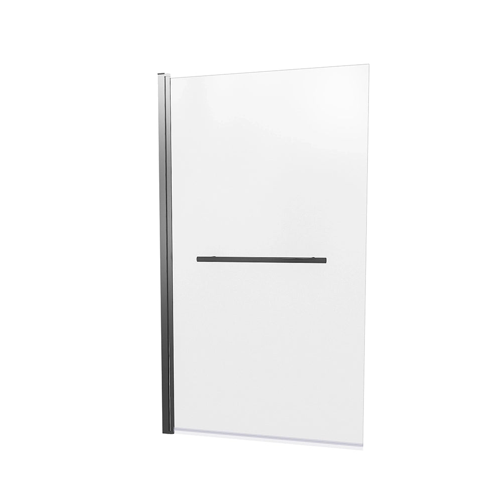 Parete sopravasca girevole 100 cm vetro trasparente e portasciugamani | Jandia