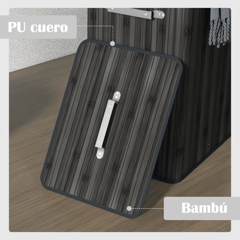 Cesto per Biancheria ¨C zephmum ¨C 40x30x60 cm Grigio Scuro