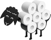 Sostegno per rotoli di carta igienica in metallo, supporto per carta igienica per animali, nuovo sostegno per rotoli di carta igienica per la stanza da bagno, compatibile con 7 rotoli (nero)