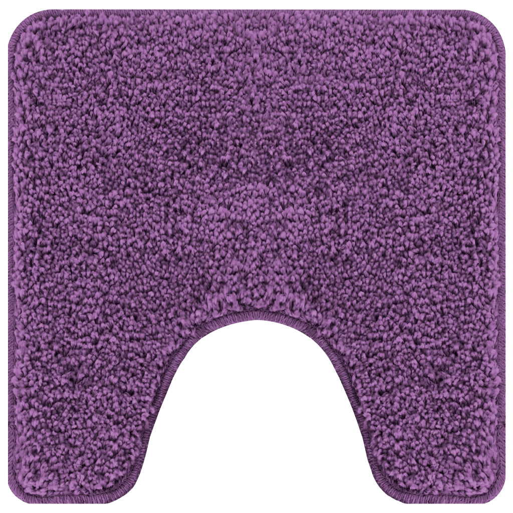 Set di 3 tappetini da bagno viola in polipropilene antiscivolo