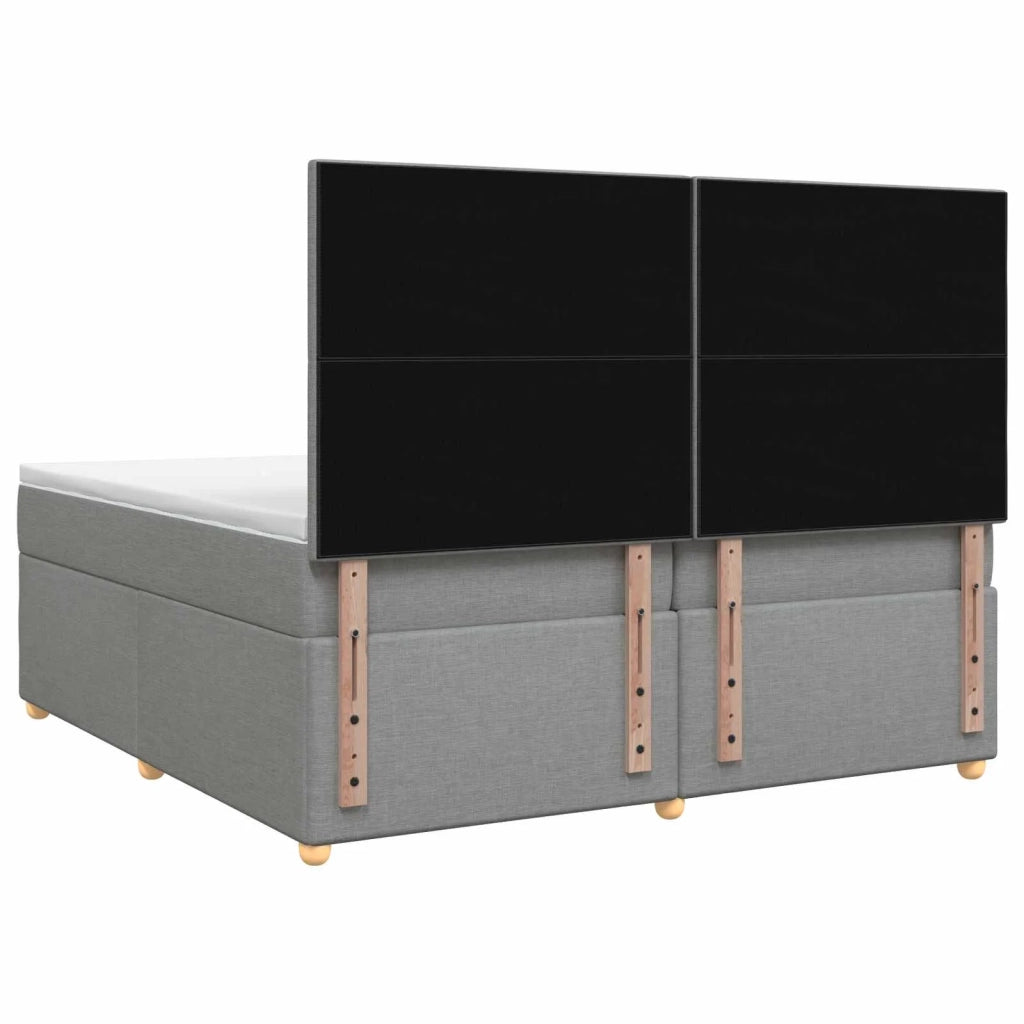 Letto box spring con materasso Grigio Chiaro 200 x 200 cm 3453963