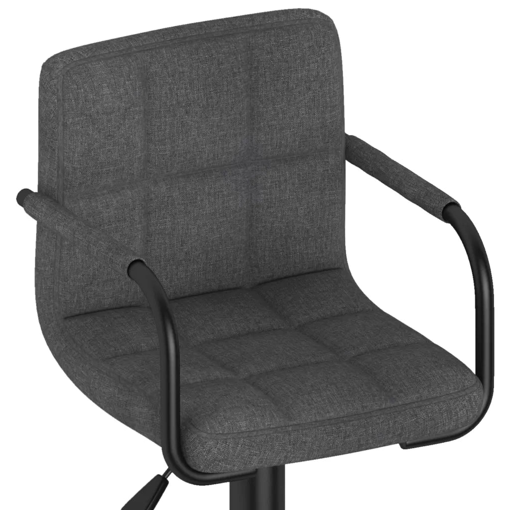 Sgabelli da Bar 2 pz Grigio Scuro in Tessuto cod mxl 74265