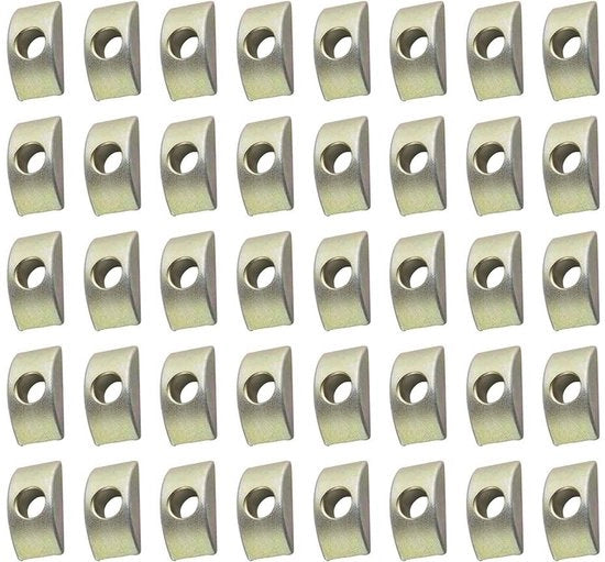 Set di viti metalliche a forma di mezzaluna da 40 pezzi per mobili con foro di 8mm - finitura bronzo.