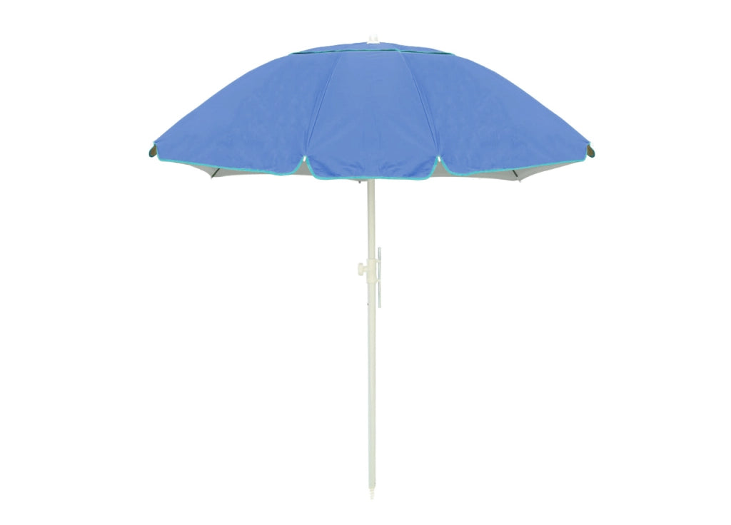 Ombrellone Spiaggia Mare Portatile Palo Reclinabile Tinta Unita Modello Caprera - Diametro 180 - Blu