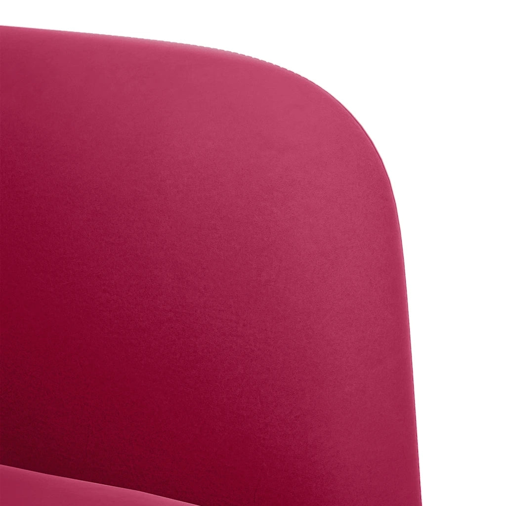 Divano Sedia con Braccioli Rosso Vino 54 cm in Velluto 4100582