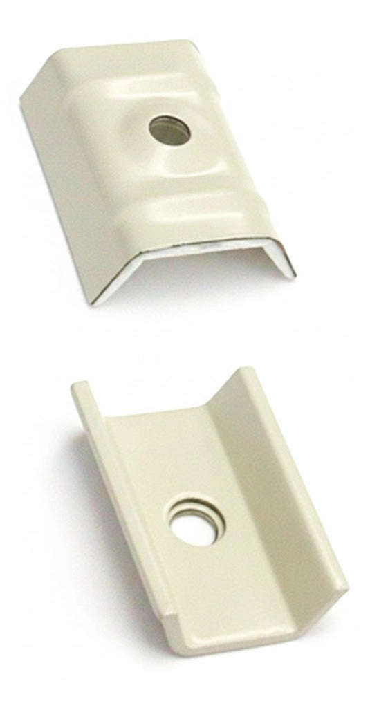 CAPPELLOTTO PER LAMIERA COIBENTATA (cf. 100 pz.) mm. 50x25x12 Col.Bianco Grigio