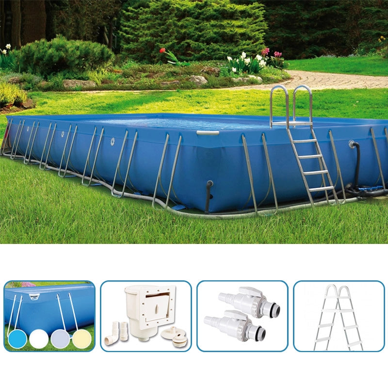 Piscina Fuori Terra Italika® Soft Rettangolare 15,80 X 8,80 H.1,40 M - Kit Base