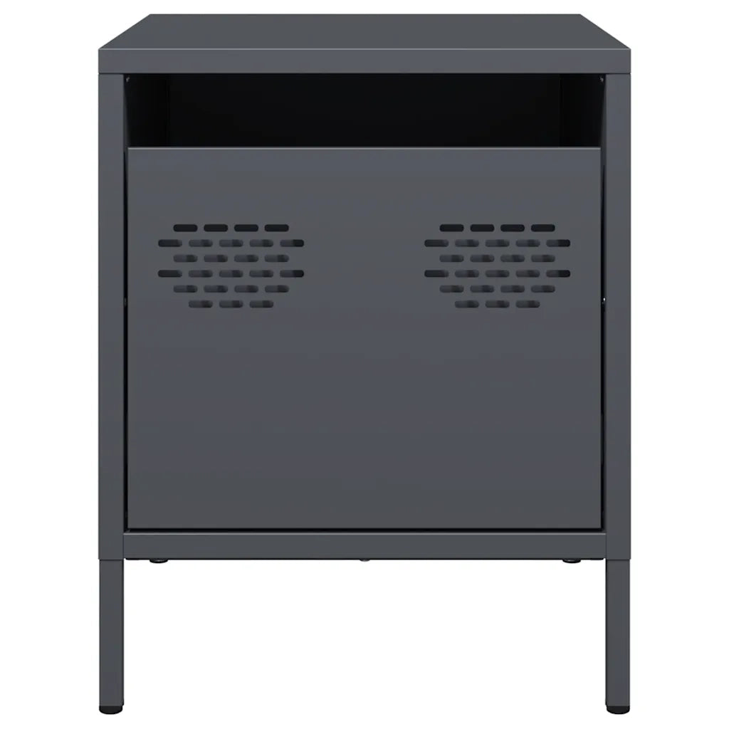Comodini 2 pz Antracite 35x39x43,5 cm in Acciaio