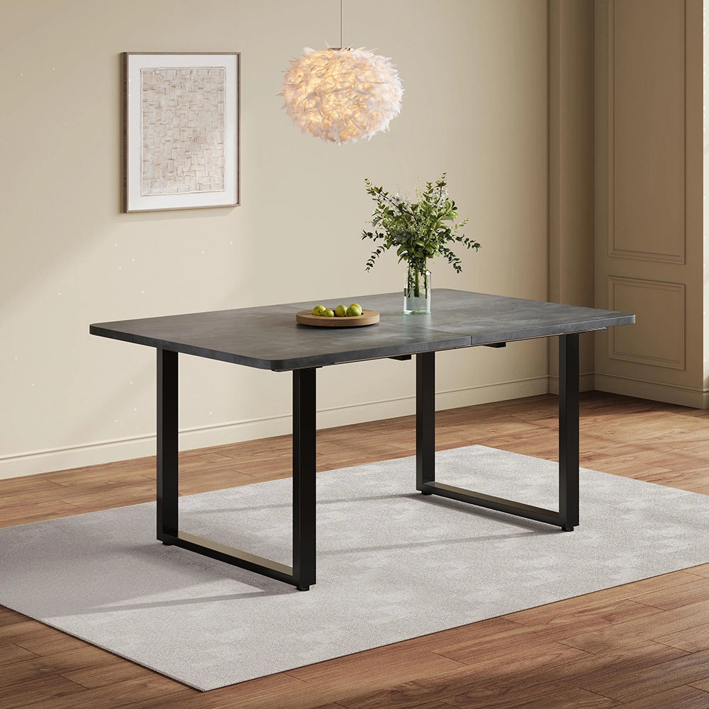 Tavolo allungabile 3 lunghezze - Xylo - 140/180/220x90 cm - Grigio - Per 6-10 persone