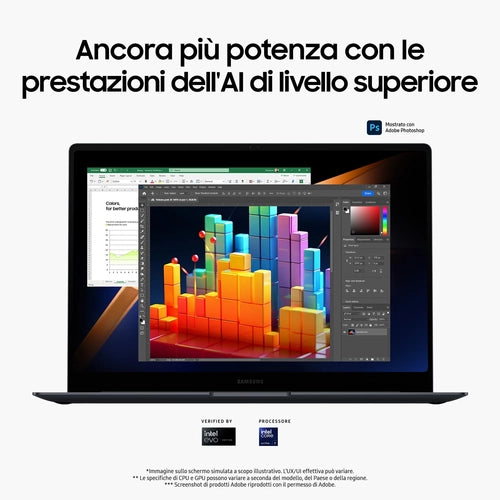 Samsung Galaxy Book4 Pro Intel Core Ultra 7 155H Computer portatile 40,6 cm (16") Touch screen WQXGA+ 16 GB LPDDR5x-SDRAM 1 TB SSD Wi-Fi 6E (802.11ax) Windows 11 Pro Grigio