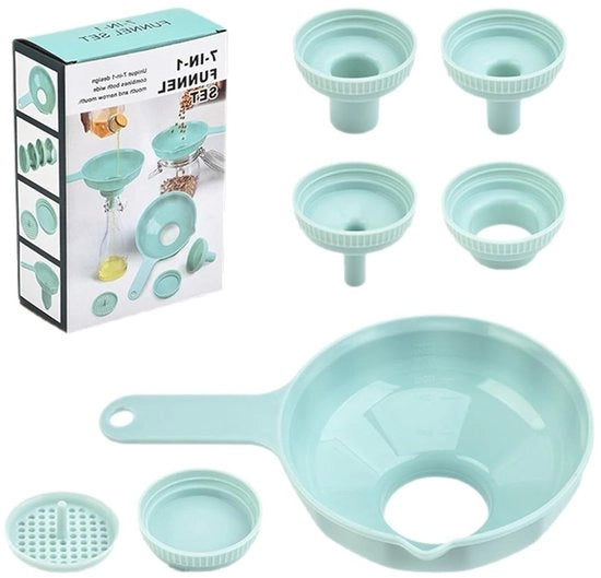 Detersivo in plastica sicura con apertura ampia per cucina e magazzino, ideale per riempire pentole con funzione di spruzzo e filtro