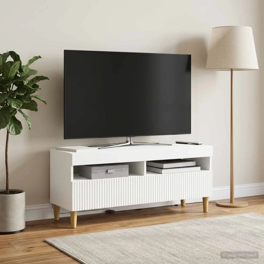 Mobile TV LED Bianco Legno ingegnerizzato 896765