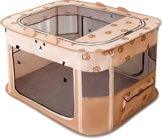 Recinzione per animali domestici pieghevole, gabbia per cani portatile, tenda per cani, panca per cani, recinzione per cani esterna con rete rimovibile con chiusura a zip, kennel per cani, con accessori gratuiti