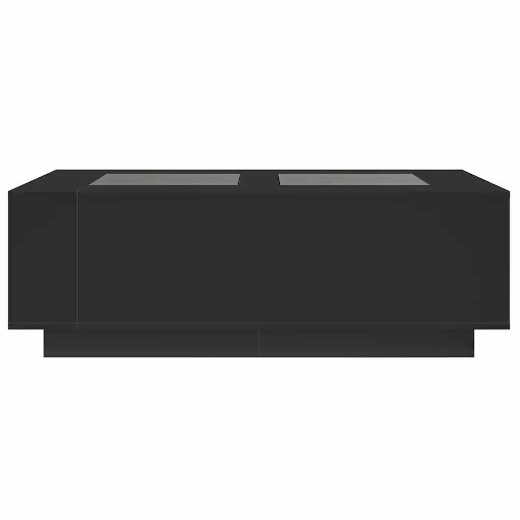 Tavolino da Salotto con LED Infinity Nero 116x69x40 cm 3284057
