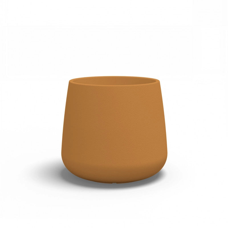 Vaso moderno di design Ø53 H55 in polimero impruneta resistente per interno ed esterno - Made in Italy - Monacis