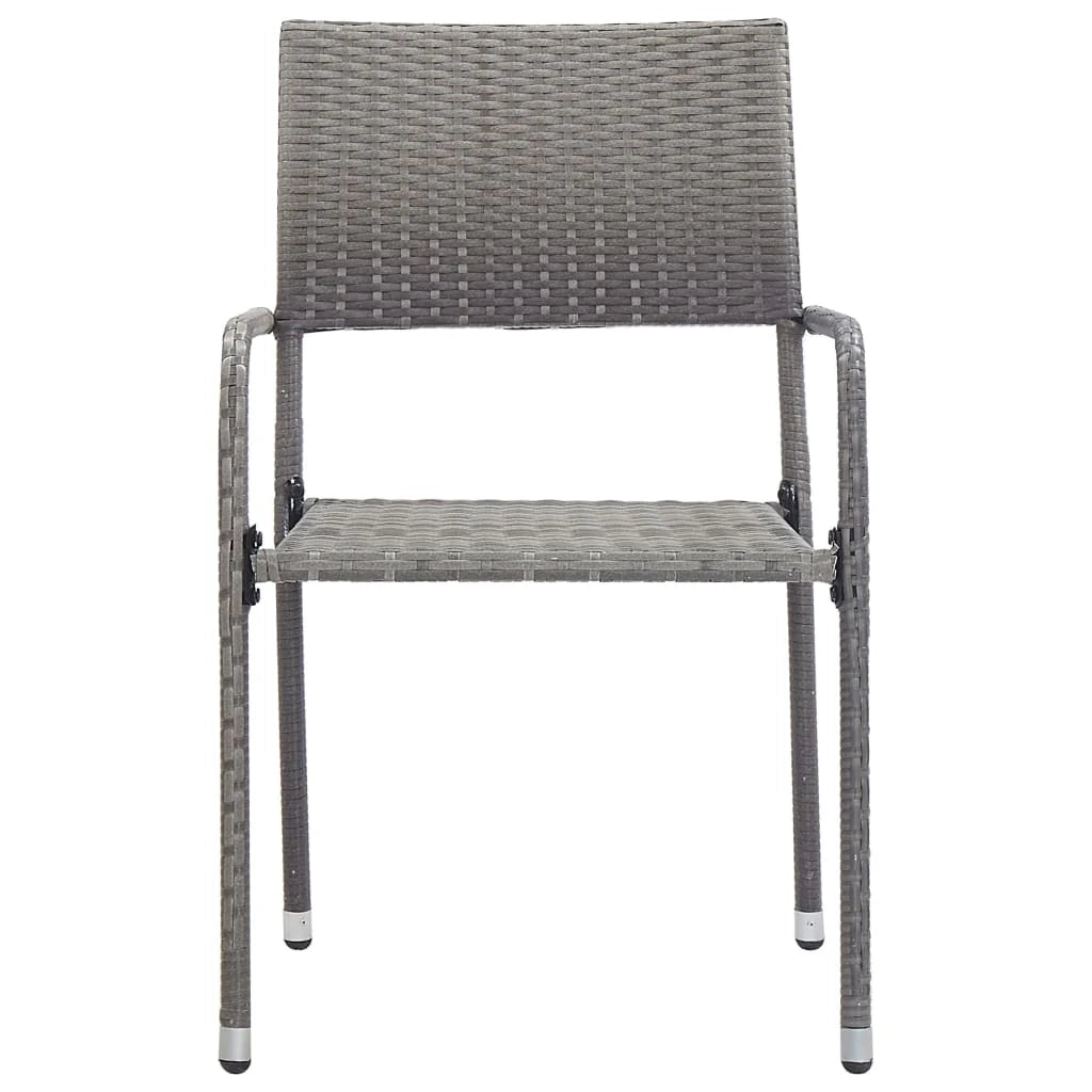 Set da pranzo da giardino per esterni 3 pezzi mobili grigi 02_0013609