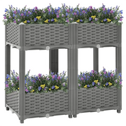 Fioriera | Cassetta per fiori | Vaso Rialzata 80x40x71 cm in Polipropilene