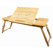 Tavolino da letto XL in bambù per laptop e colazione