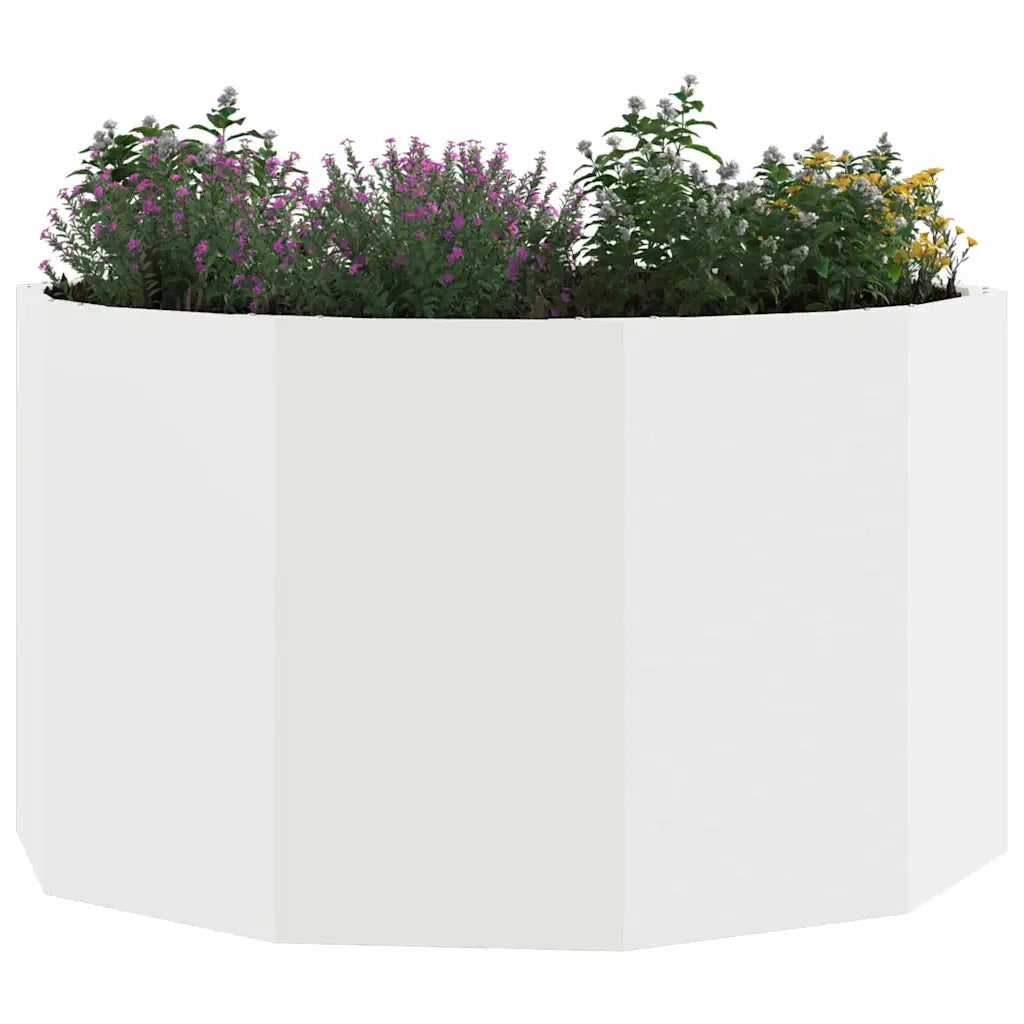 Fioriera Bianco 90 x 90 x 50 cm Acciaio