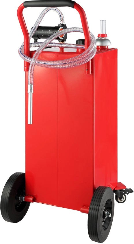 Contenitore di stoccaggio a diesel da 30 galloni, flusso di 23,5 l/min, contenitore di stoccaggio portatile da 180 W con pompa elettrica e ruote, serbatoio di carburante per il riempimento di diesel.