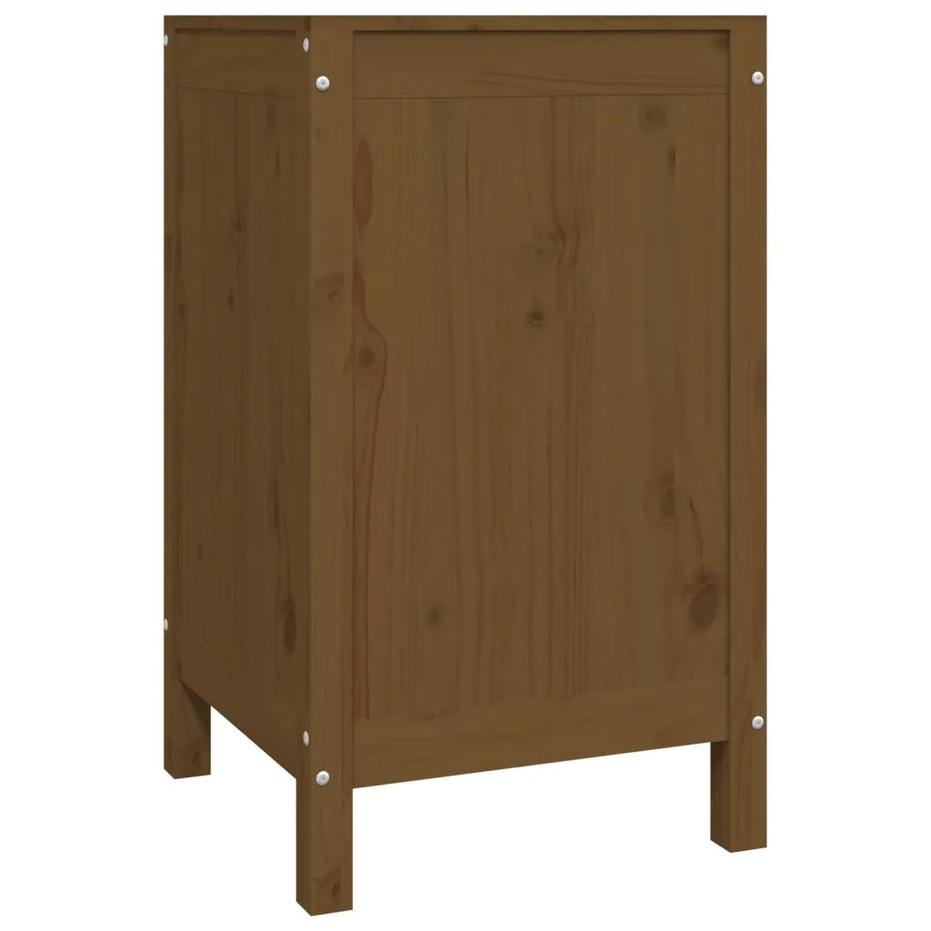 Contenitore per Bucato Ambra 44x44x76 cm Legno Massello Pino 823577