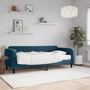 Divano Letto con Materasso Blu 90x200 cm in Velluto 3197038