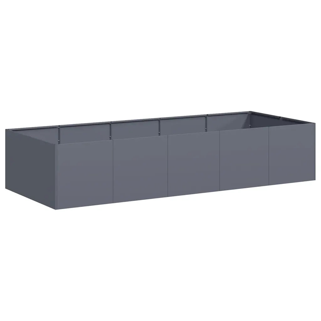 Fioriera Antracite 200x80x40 cm in Acciaio 860754