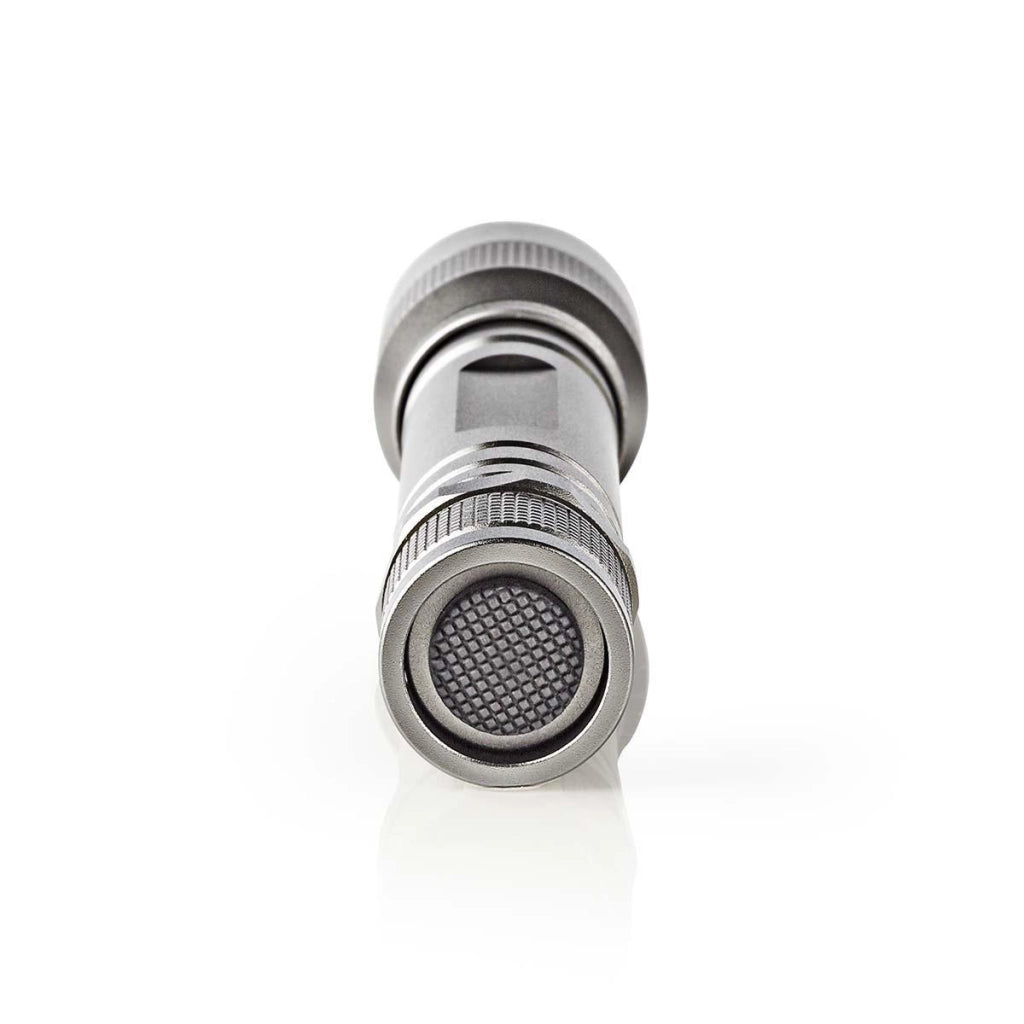 Torcia LED 3W 150lm IPX5 Portata 120m Alluminio Grigio Nedis