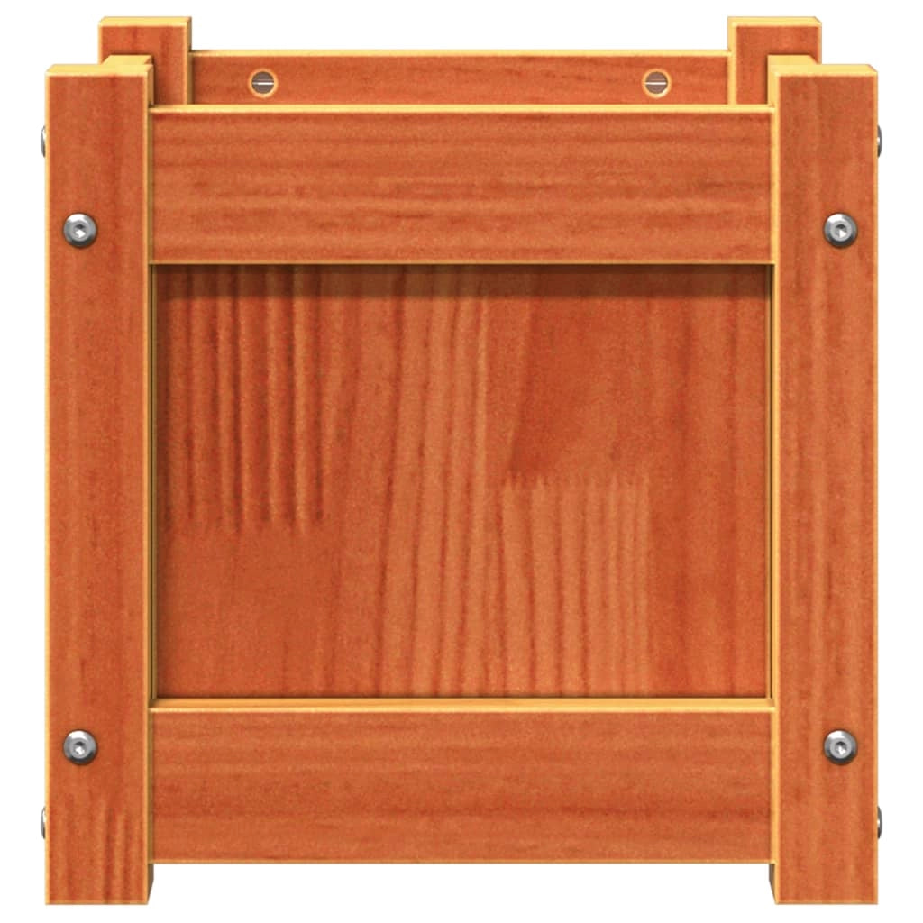 Fioriera aiuola rialzata fioriera aiuola giardino terrazza set da 2 cerata legno massello di pino marrone 02_0039068
