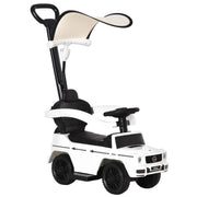 EasyComfort Macchina a Spinta per Bambini 12-36 Mesi con Licenza Mercedes, Tettuccio e Maniglia di Spinta, 85.5x40.5x95 cm, Bianco